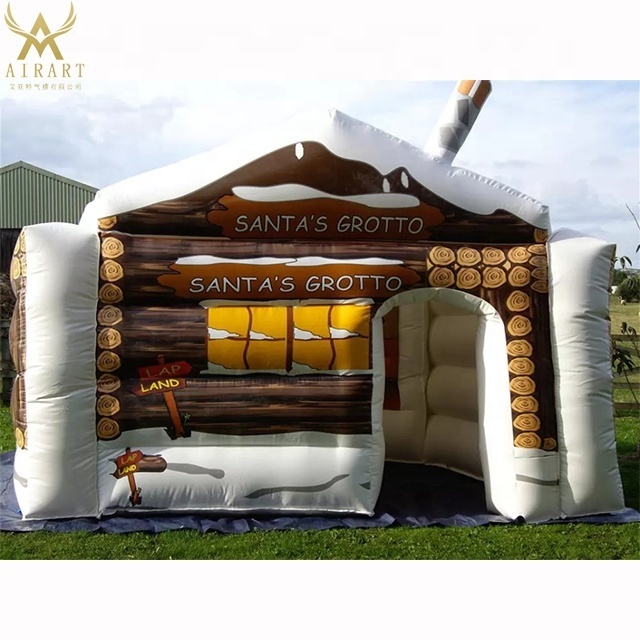 waterproofed winter inflatable house tent structure inflatable santa grotto for christmas