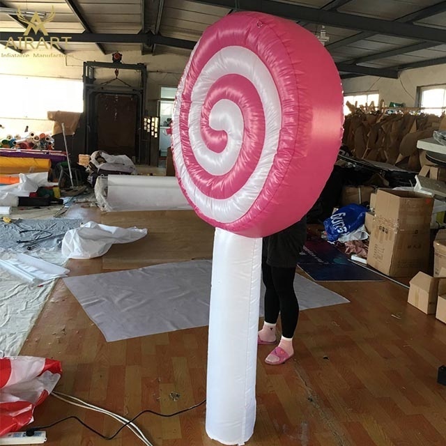 giant Wholesale price inflatable Christmas candy cane, colorful inflatable Christmas candy