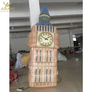 3m tall large inflatable Eiffel tower and Big Ben model balloon for commercial