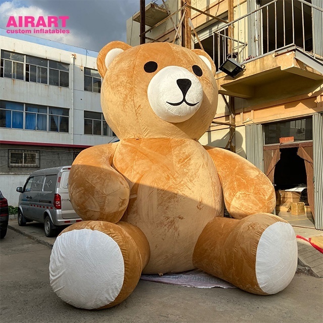 Cute brown plush Inflatable bear Giant inflatable Santa Bear