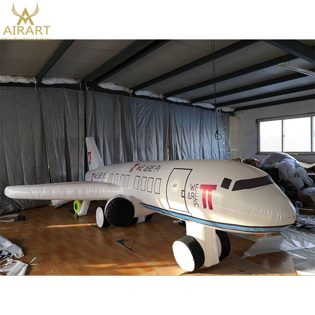 5m length custom cheap giant inflatable plane model for sale