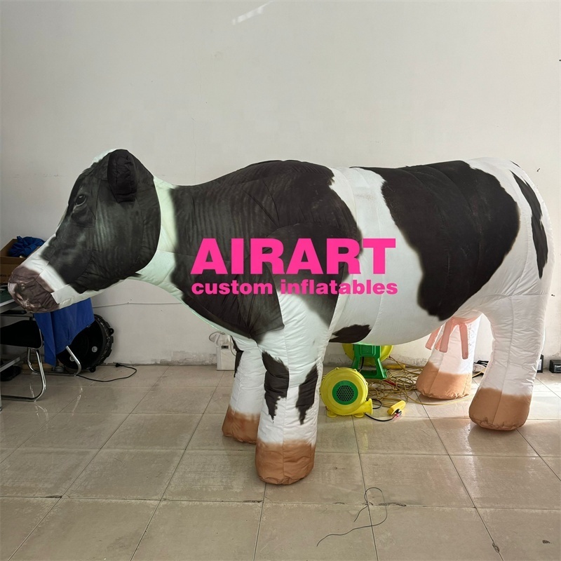 Parade decoration inflatable milk cow costume,inflatable milk cow costume with LED lights