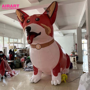 advertising cute inflatable corgis,giant inflatable animal pet dog