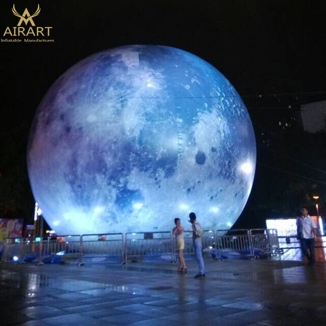 outdoor giant Inflatable globe moon ball led inflatable ball