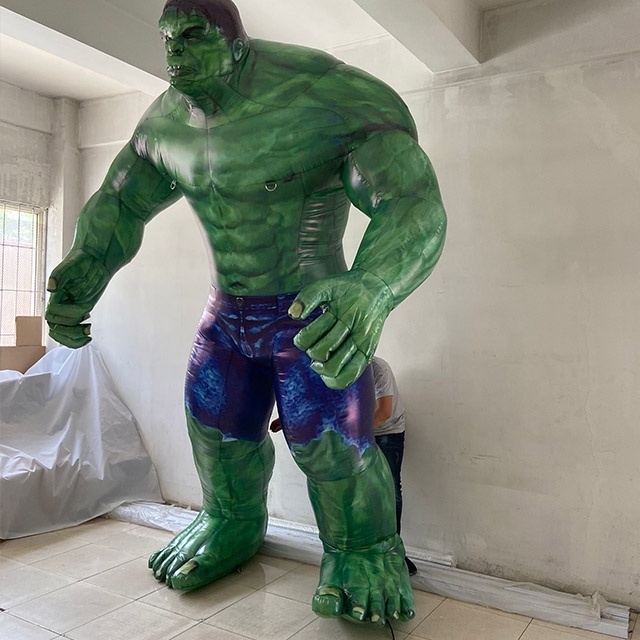 Cartoon comic character inflatable green monster figure,large inflatable monster balloon, supply customized figure