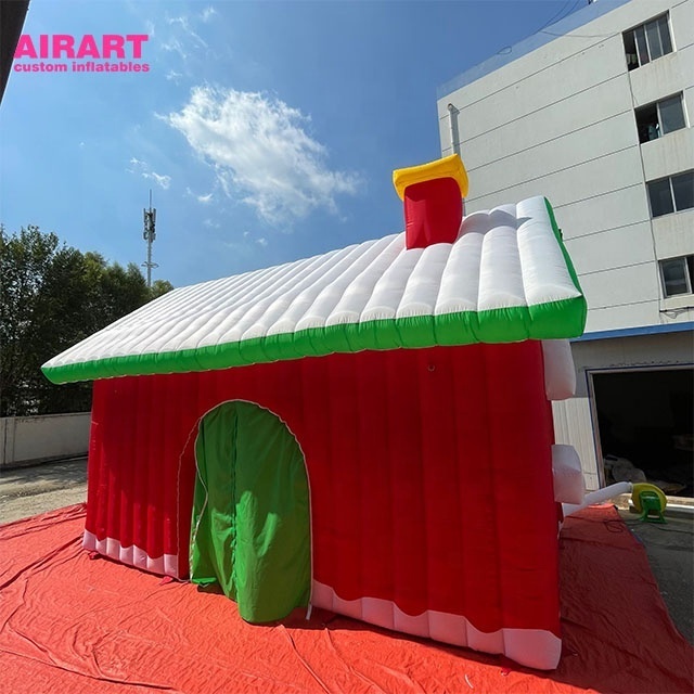 Winter inflatable house tent structure inflatable santa grotto for christmas