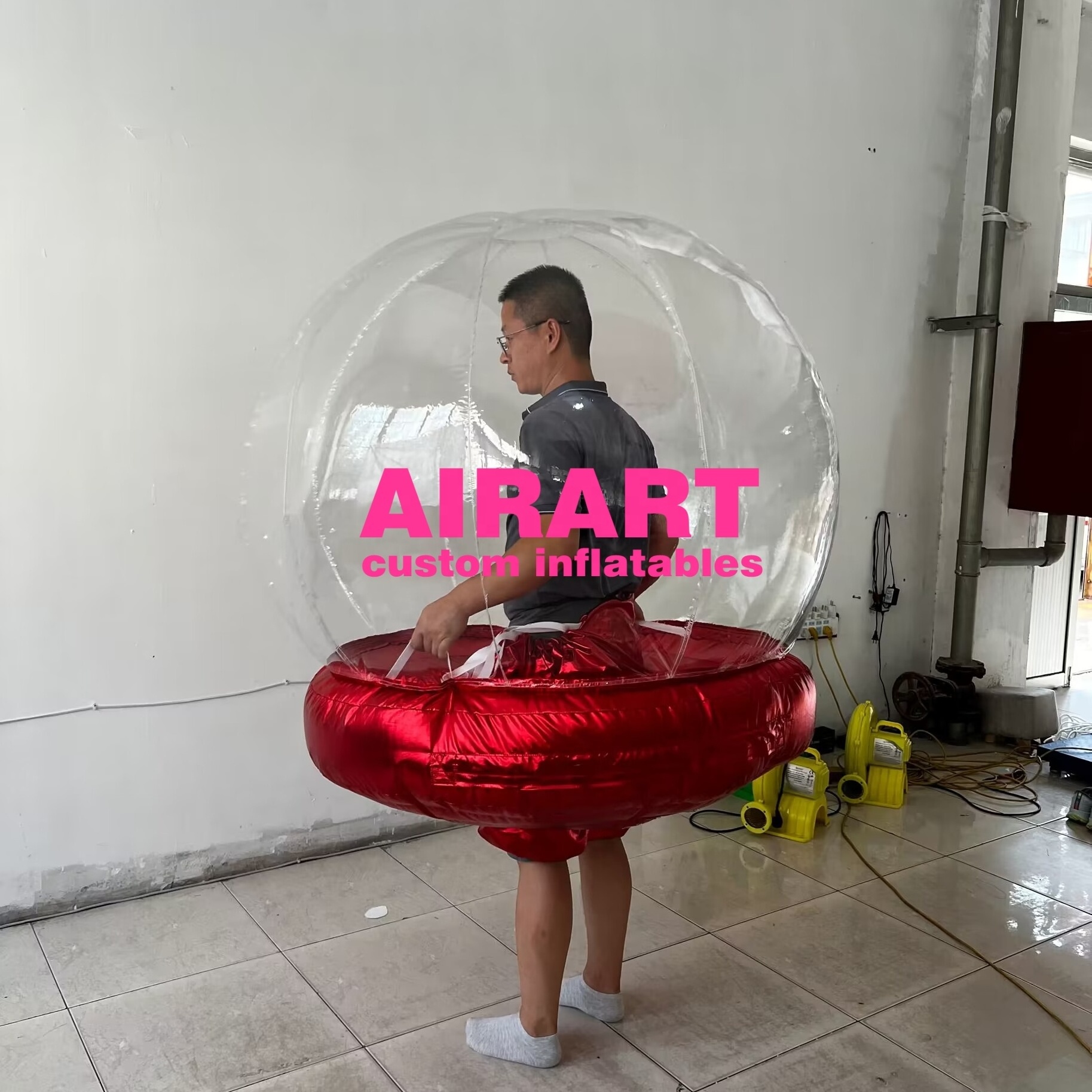 Christmas Festival Outdoor Parade Event Suit Inflatable Snow Globe Costume