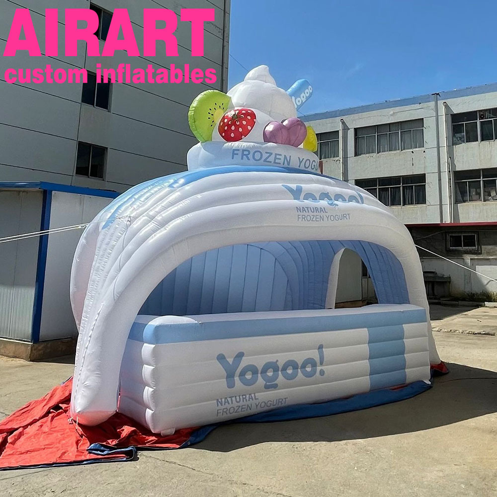 Custom outdoor blow up tent inflatable concession stand ice cream booth inflatable carnival treat shop Z03