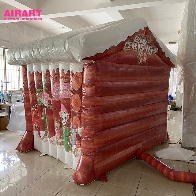 Winter inflatable house tent structure inflatable santa grotto for christmas