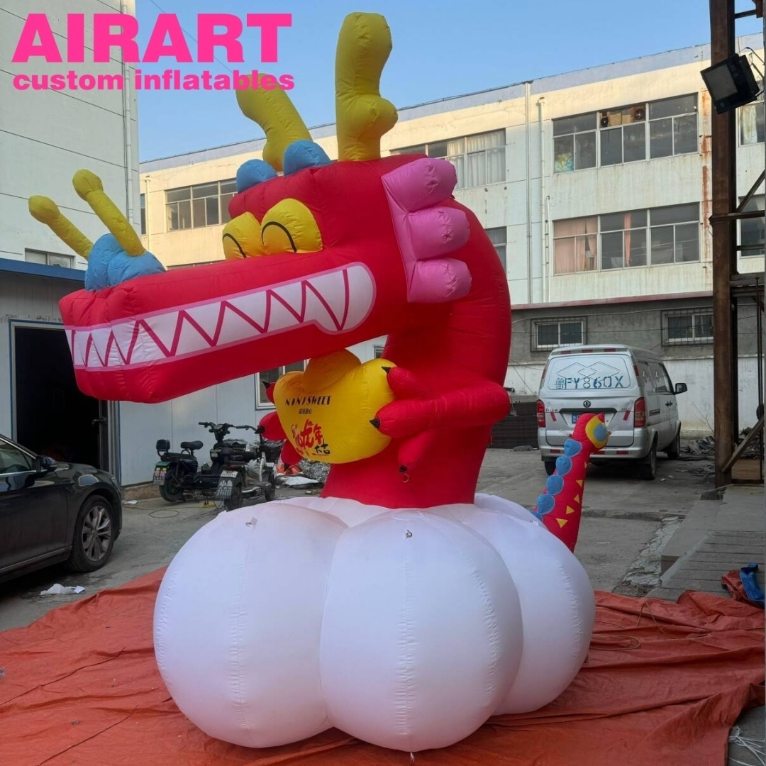 Gleamy Mascot Inflatable Model,Inflatable Chinese Dragon, Custom Inflatable Lighting Dragon