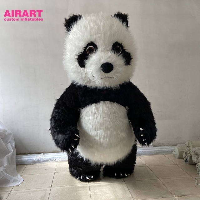 Walking inflatable panda costume, adult costume inflatable mascot customized for mall activities