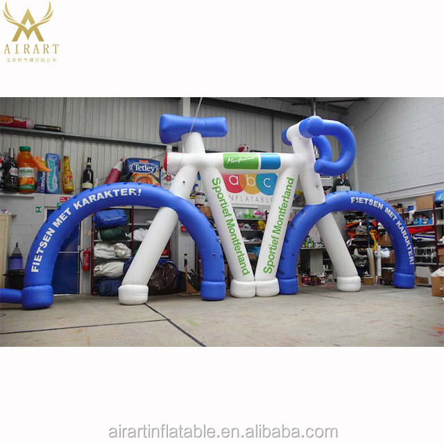 Giant race inflatable bicycle/inflatable bike balloon for advertising