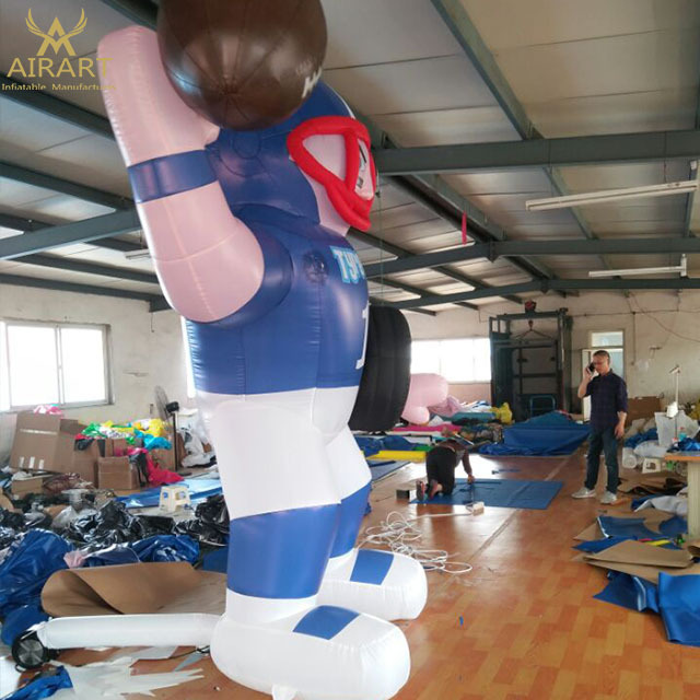 inflatable American football player,advertising inflatable rugby boy mascot figure