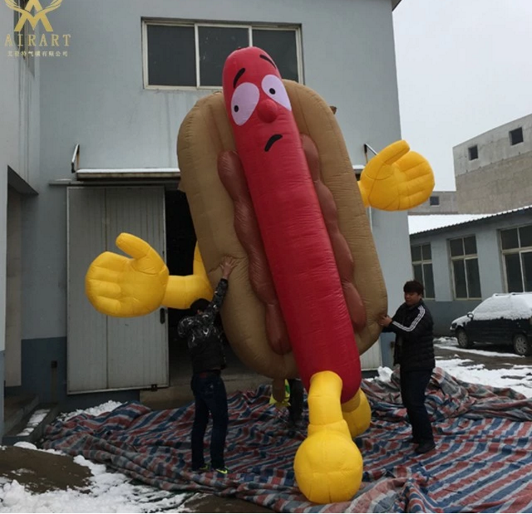 popular inflatable decorated Customized giant inflatable hotdog hamburger