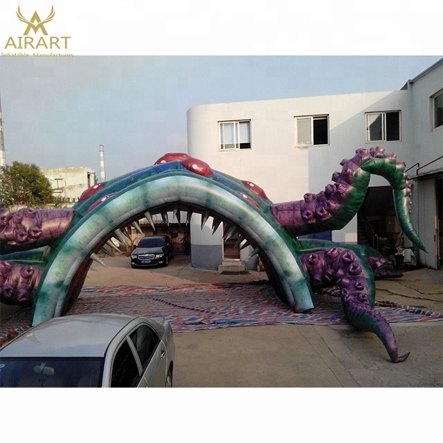 Halloween party tent decoration inflatable octopus tunnel tent