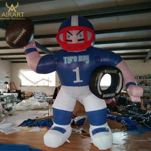 inflatable American football player,advertising inflatable rugby boy mascot figure