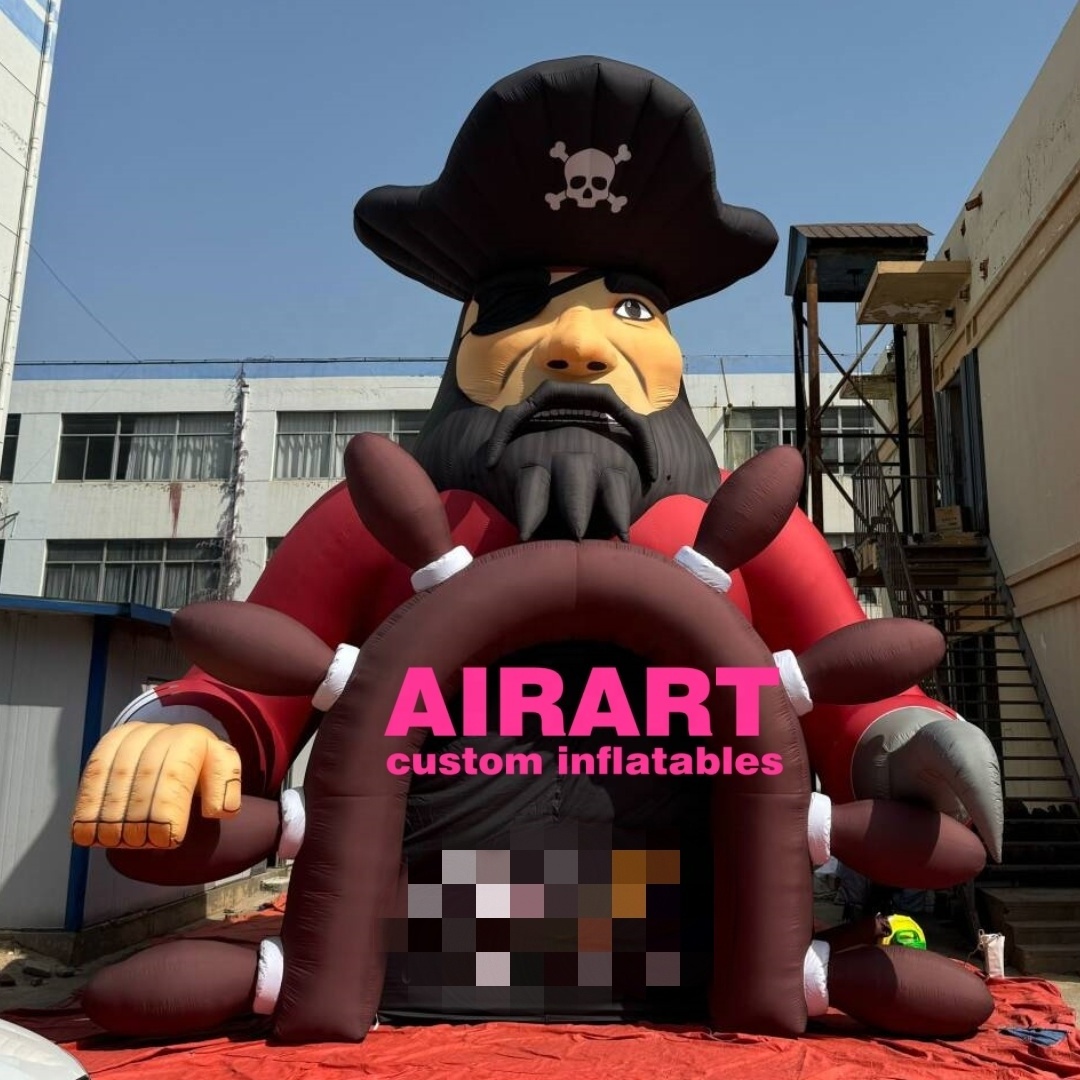 7M High Inflatable Pirate Tunnel Cartoon Character Model Customize Modeling Inflatable Tunnel