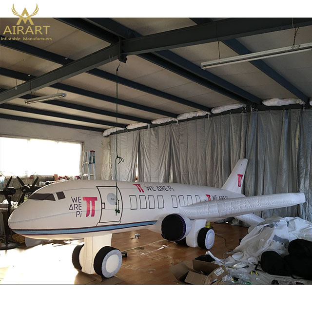 5m length custom cheap giant inflatable plane model for sale