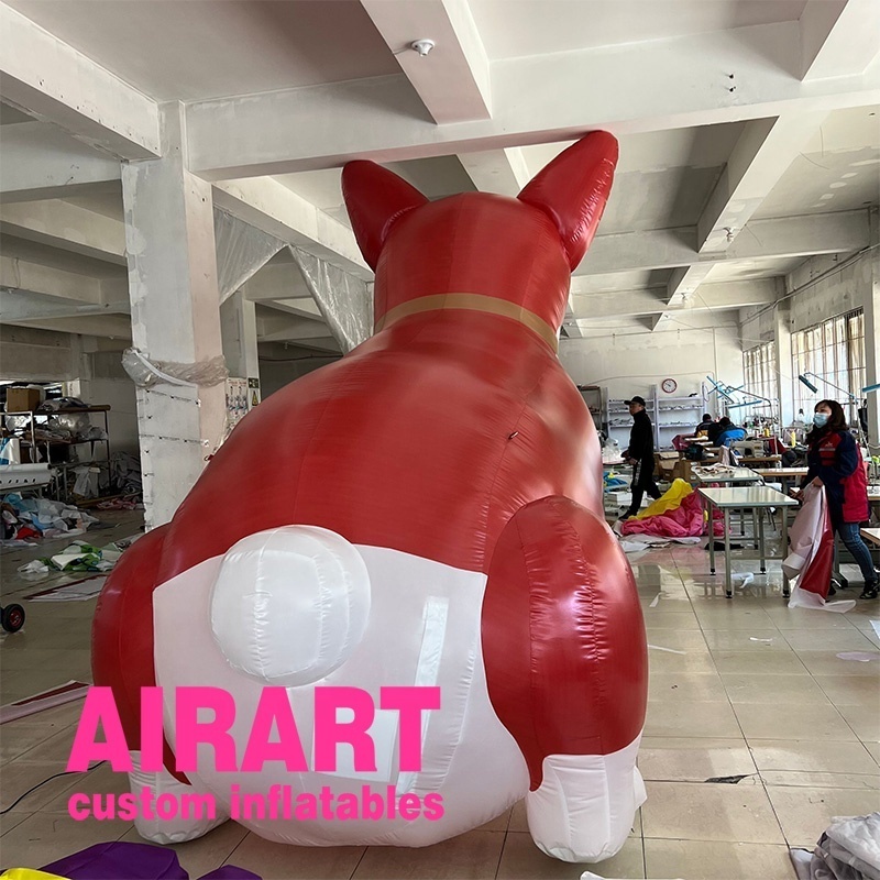 animals park decoration inflatable dog mascot,air blown cute Corgi inflatable dog