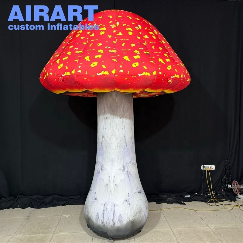 High quality inflatable mushroom model party supply vivid colorful giant inflatable mushroom with led lights