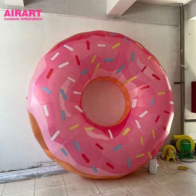 Advertising Inflatables Dessert Shop Advertisement Decoration Pink Inflatable Donut