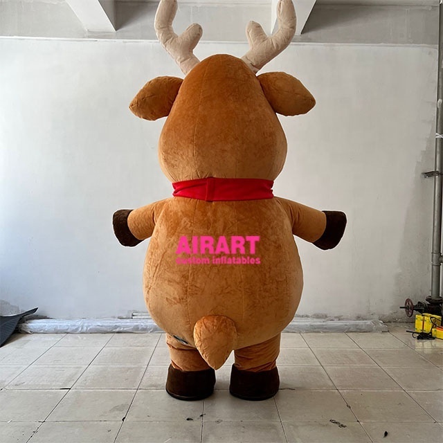 Mascot Costume Inflatables, Custom Inflatable Cartoon Animals Suit, Inflatable Plush Reindeer Suit Costume