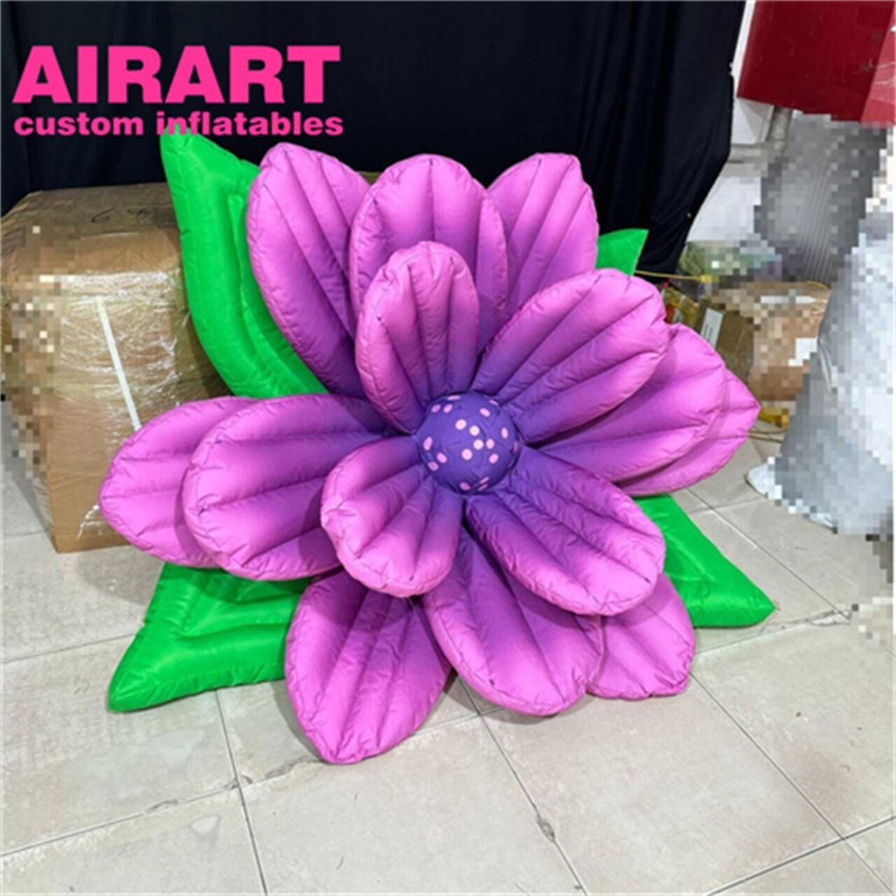 Inflatable purple flower air balloon,inflatable building hanging flower toy