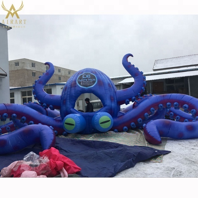 Giant inflatable octopus event tent,custom inflatable octopus DJ booth