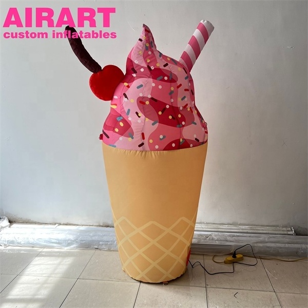 High quality inflatable ice cream columns, beautiful inflatable ice cream cones for sale