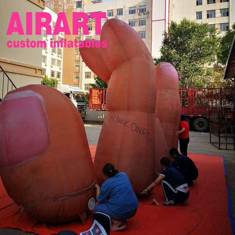 realistic inflatable finger giant inflatable hand for decoration