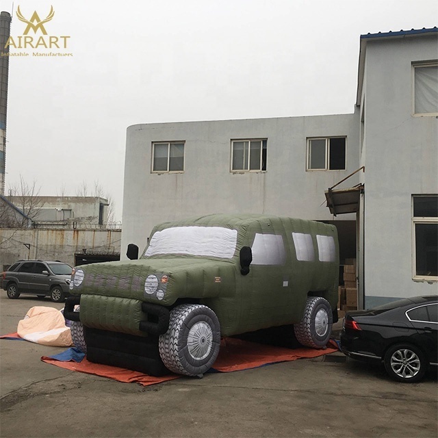 Outdoor decorations giant car inflatable jeep for decoration