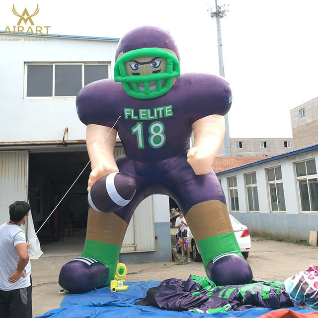 factory outlet 6m giant inflatable football/baseball player,custom sports character