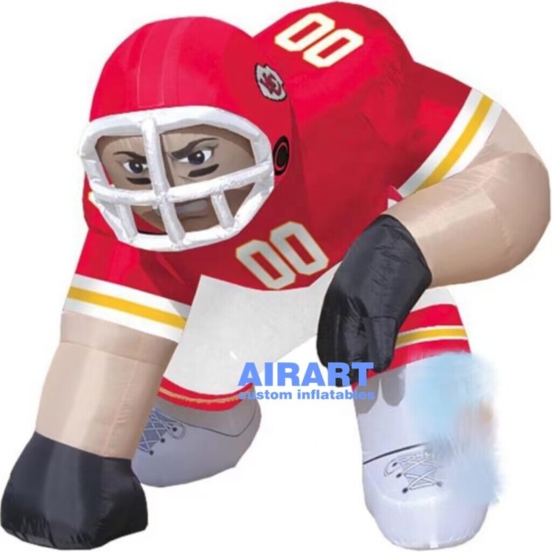 rugby game events decorating mascot inflatable players model inflatable football player for outside advertising props