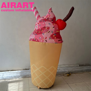 High quality inflatable ice cream columns, beautiful inflatable ice cream cones for sale