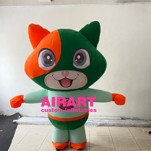 Inflatable Mascot Costumes, Custom Cartoon Inflatable Plush Cat Costume For Walking