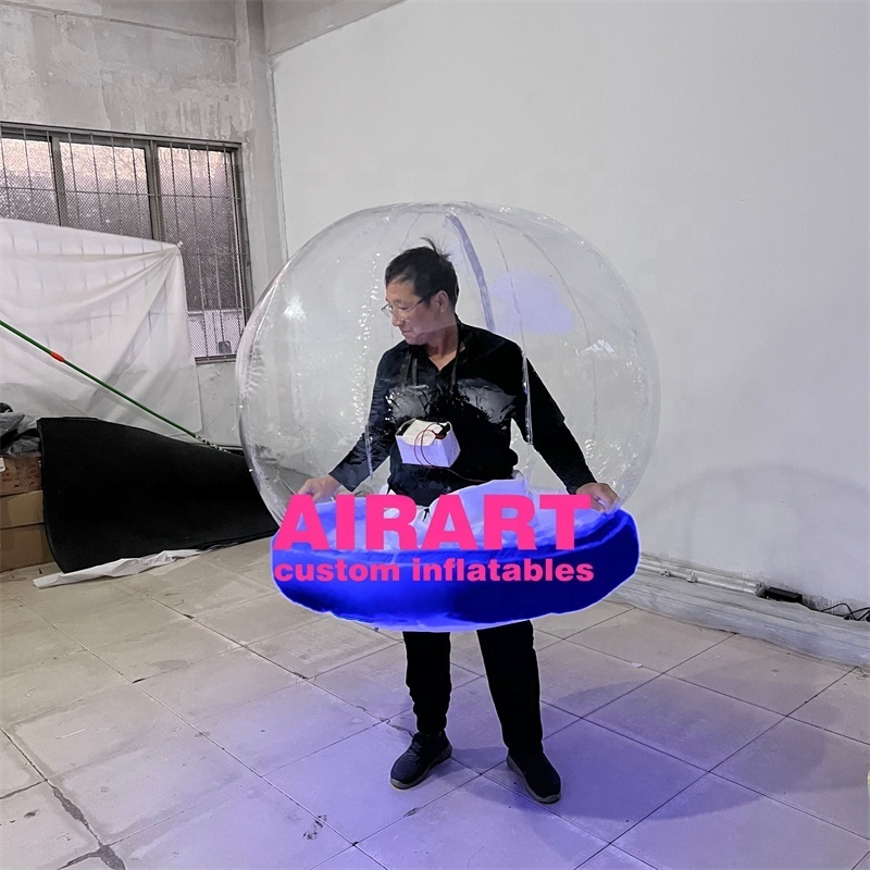 Christmas festival street walking inflatable snow globe costume for parade