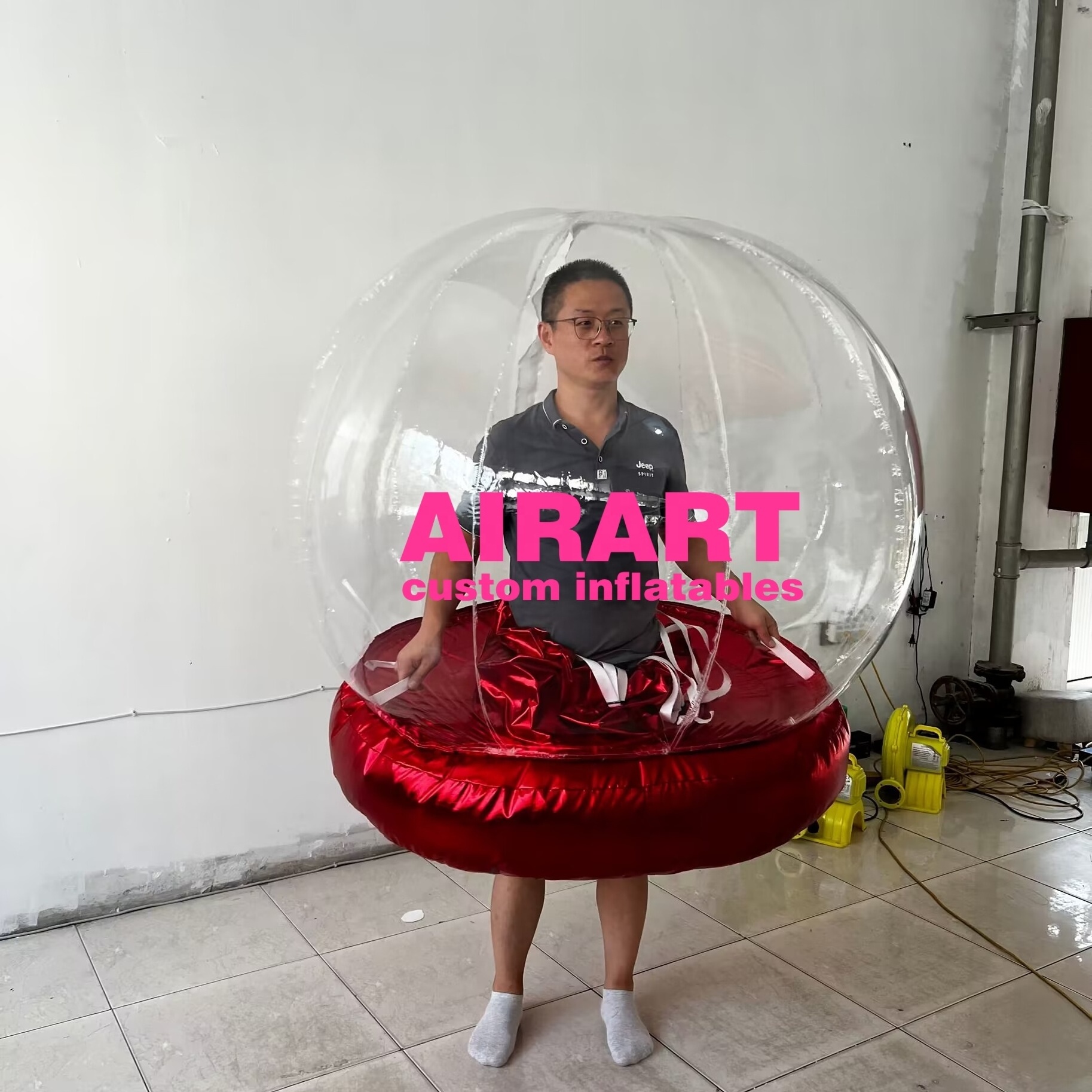 Christmas Festival Outdoor Parade Event Suit Inflatable Snow Globe Costume