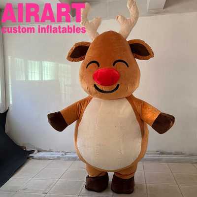 Christmas parade Inflatable plush deer cloth inflatable  Christmas reindeer costume