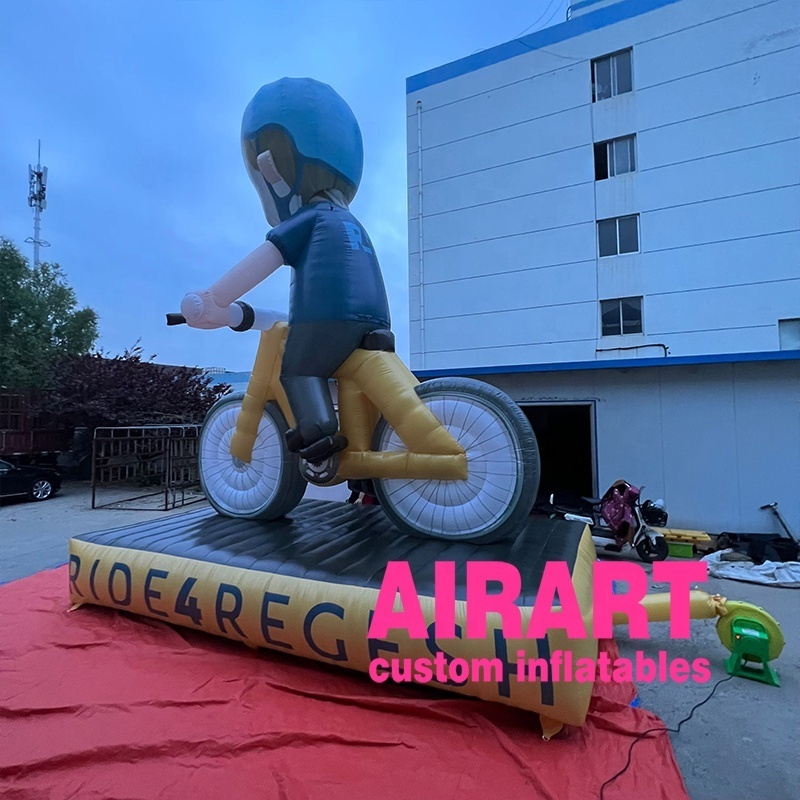 inflatable bicycle balloon for advertising used, giant inflatable bike boy for promotional event a B3