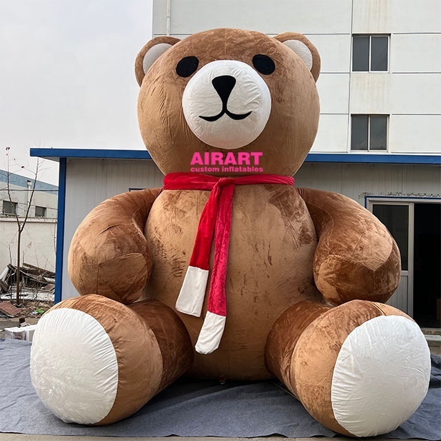 4m(13ft) Front Lawn Giant Inflatable bear christmas decoration, Christmas Plush Bear Inflatable Decoration