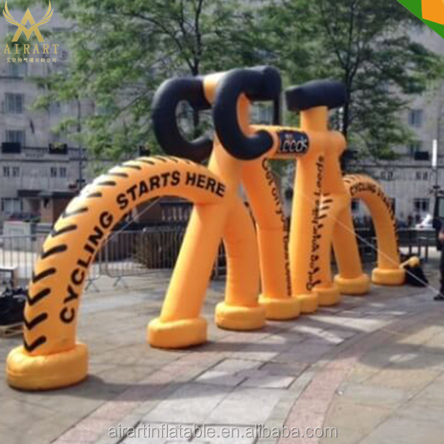 Giant race inflatable bicycle/inflatable bike balloon for advertising