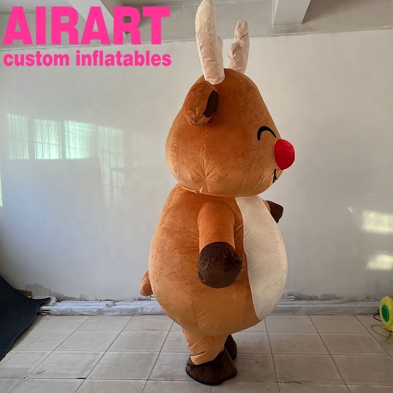 Inflatable Red-Nosed Reindeer costume inflatable deer cloth inflatable animal costume