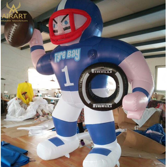 inflatable American football player,advertising inflatable rugby boy mascot figure