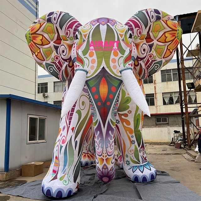 Mascot Inflatable Animals 5m Tall Giant Inflatable Elephant