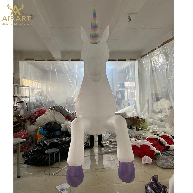 inflatable christmas tree mascot costume LED inflatable horse adult inflatable costume for Christmas outdoor decoration