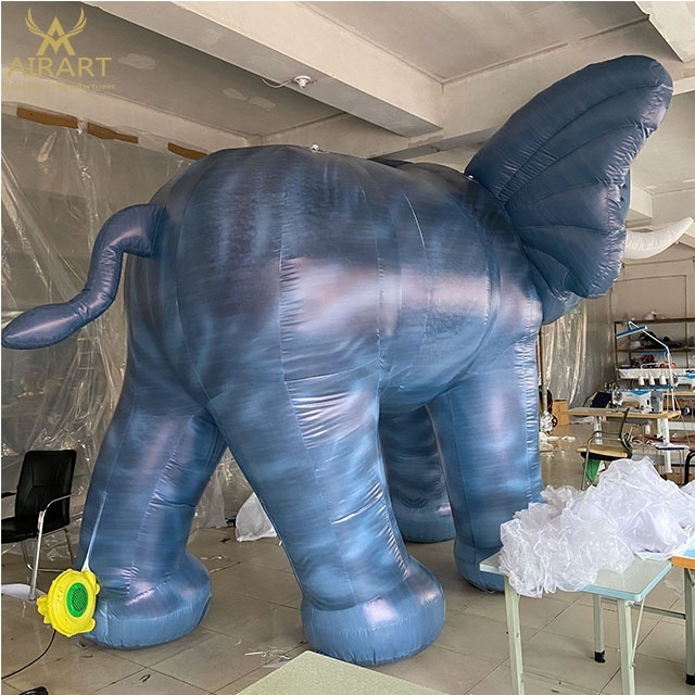 Advertising decoration blue inflatable elephant, India inflatable elephant for outdoors