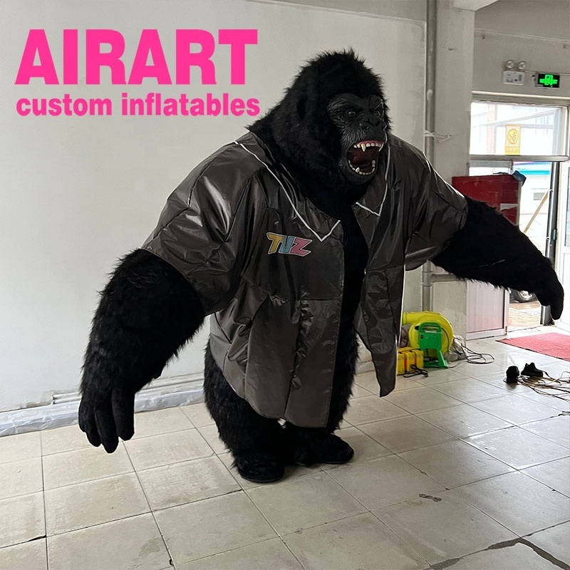 7.5ft Wear Giant Walking Inflated King Kong Costume Battle Adult Inflatable Mascot Suit