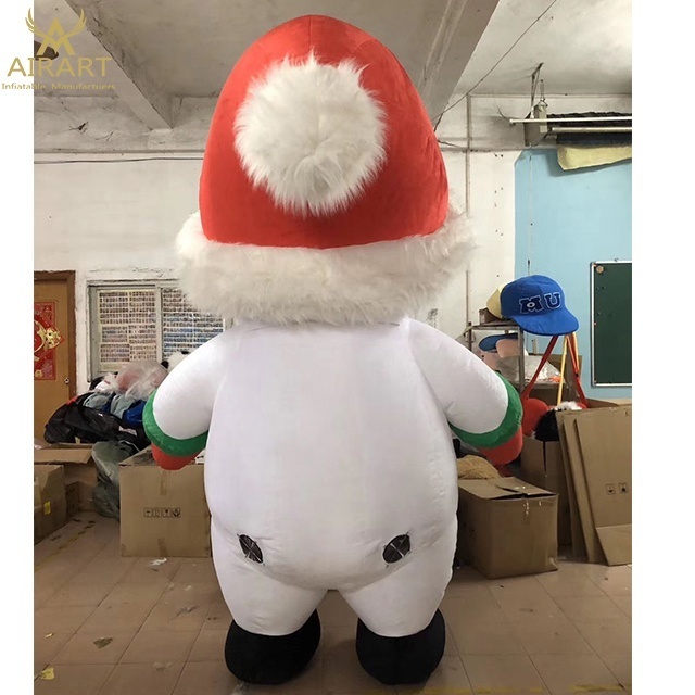 Plush snowman inflatable Christmas mascot, inflatable snowman costume for Christmas part