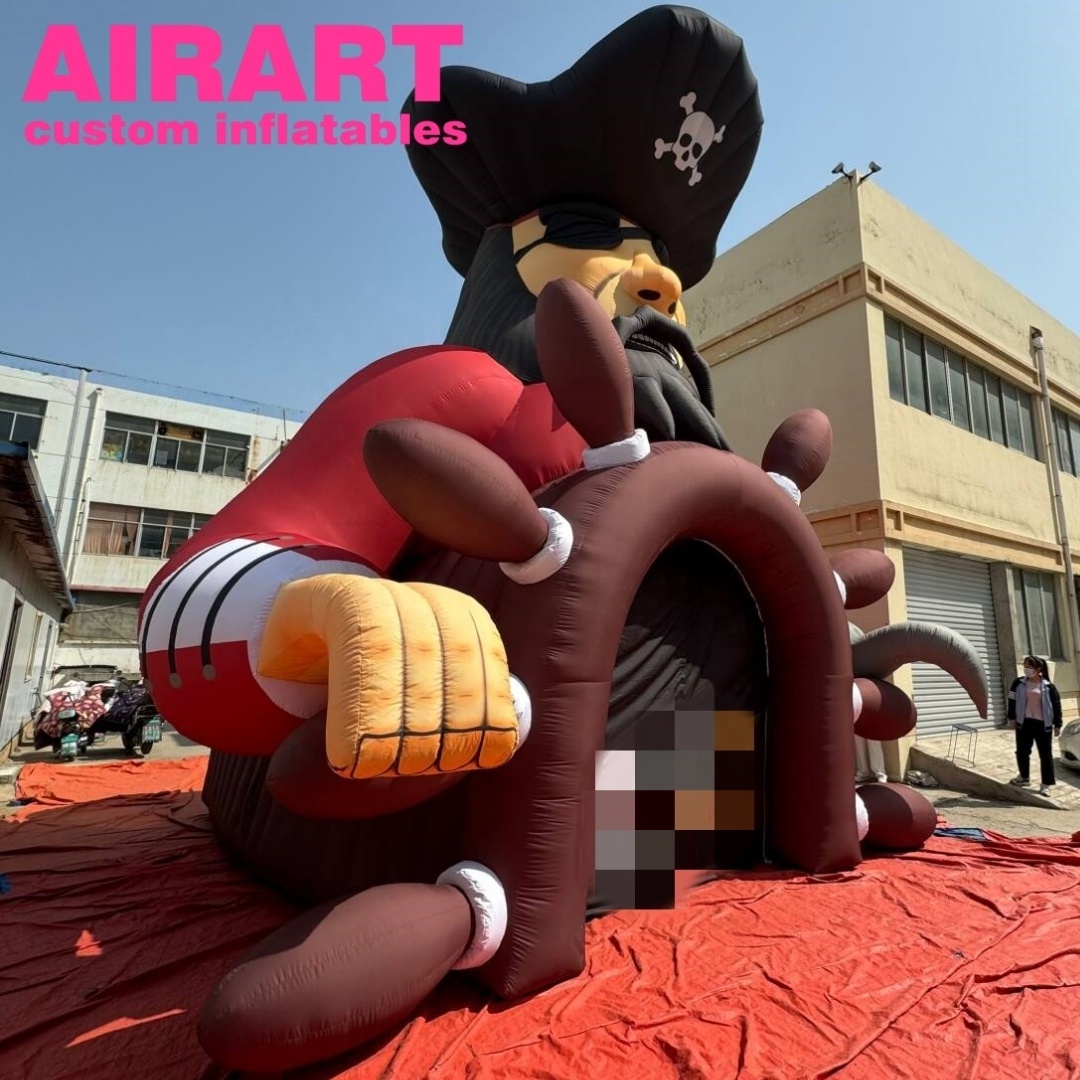 7M High Inflatable Pirate Tunnel Cartoon Character Model Customize Modeling Inflatable Tunnel