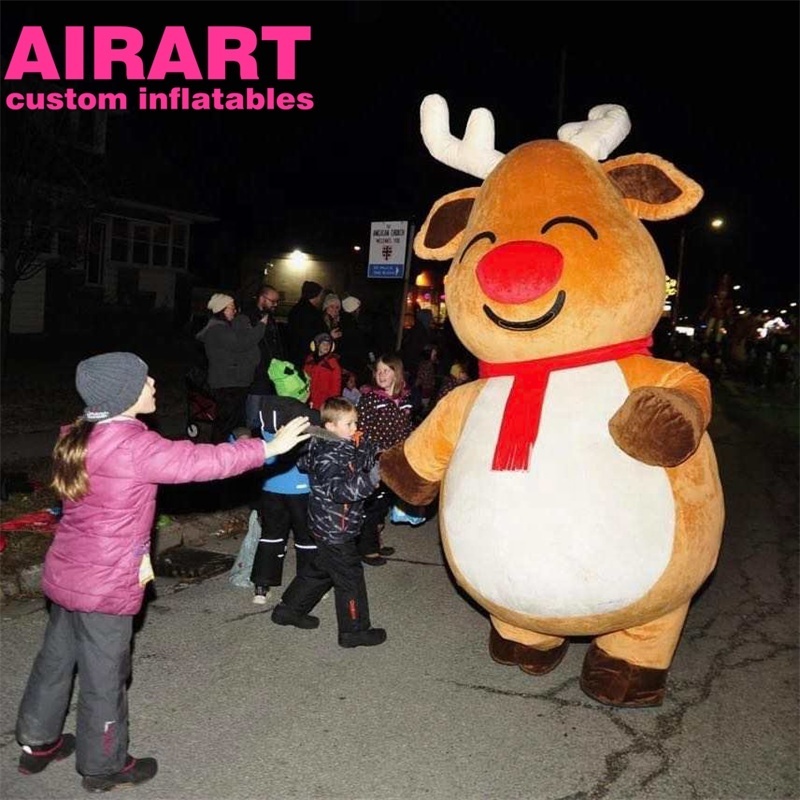 Mascot Costume Inflatables, Custom Inflatable Cartoon Animals Suit, Inflatable Plush Reindeer Suit Costume